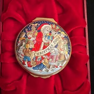 Santa & Children Halcyon Days 2004 Christmas Box. Excellent condition in box.